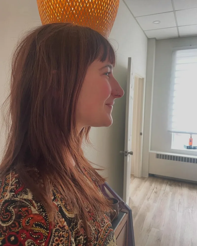 Layered haircut with natural movement